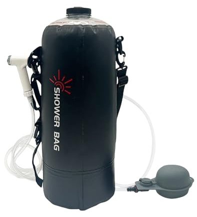 Wimnqie Outdoor Camping Dusche | Solar Duschtasche für Wanderreisen - 12 Liter Solardusche Mit Wechselbrause Für, Reisen, Backpacking Und Wanderung