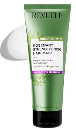 REVUELE Masque Capillaire Fortifiant au Romarin – Nourrit, Répare et Régénère Cheveux Secs ou Abîmés, Apporte Force, Douceur et Brillance, 250 ml