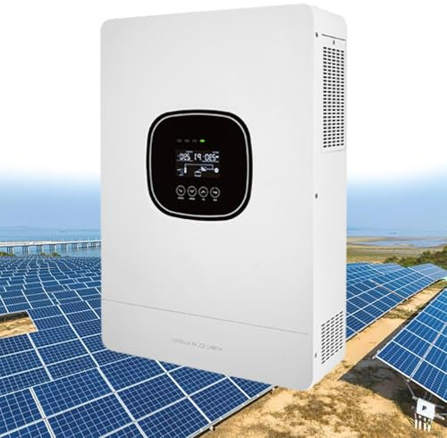 5.0KW Solar-Hybridwechselrichter Mit Ladegerät, Solar-Hybridwechselrichter, Unterstützt 9 Parallele Wechselrichter, Netz/Generator Eingangsspannungsbereich 90-280Vac, Heimenergiespeicher Wohnmobil