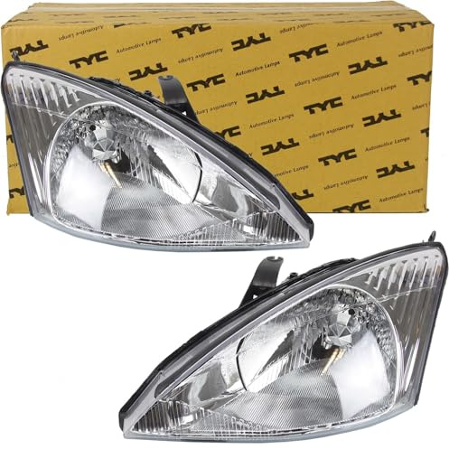 TYC Hauptscheinwerfer Chrom H4 vorne rechts+links | 20-5676-08-2 + 20-5675-08-2 Kompatibel mit Focus I (daw, Dbw),focus I Stufenheck (dfw),focus I Turnier (dnw)
