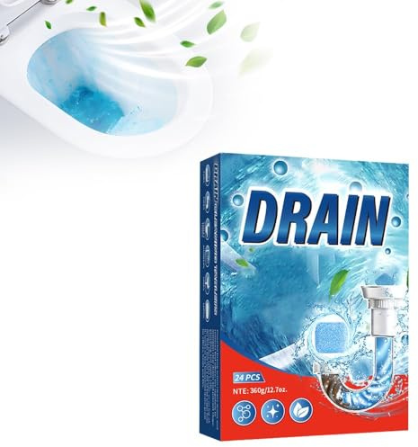 2026 Neu WC Reiniger Extra Stark, Rohrreiniger Abflussreiniger WC Verstopfungen Verhindern Reinigungsmittel, 24 Stück WC Schaumreiniger Toilettenreiniger Extrem Stark Badreiniger (1 Stück)