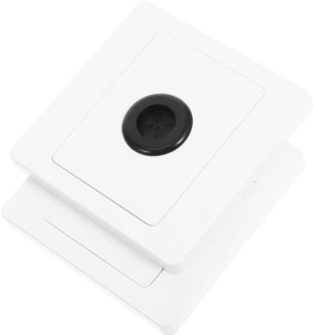 SHINEOFI Caches de Prises Murales Blanches 86 MM Passe-Câbles et Coussin en Caoutchouc 15 MM, Lot de 2 Plaques Murales Décoratives Polyvalentes pour Prise de Courant, Adaptées la Maison