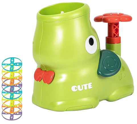 SUNNYNEST Outdoor Toy – Flying Disc Launcher Garden Toy (Green)