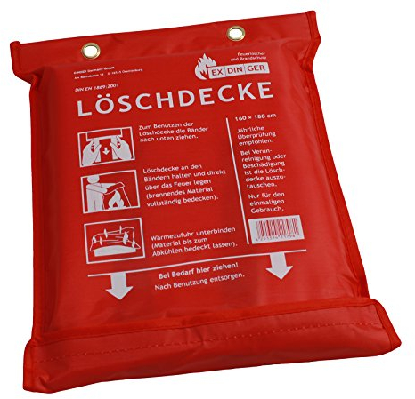 EXDINGER 4251314217981 Coperta antincendio, Rosso