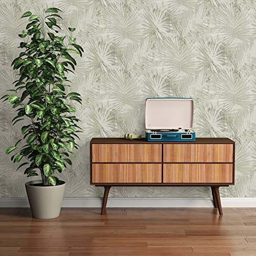 A.S. Création Livingwalls Vliestapete Hygge Tapete im Palmenprint in Dschungel Optik 10,05 m x 0,53 m creme grün Made in Germany 363854 36385-4