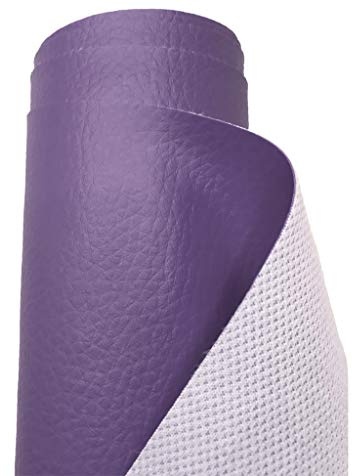 A-Express Kornigt konstlädertyg vattentätt slitstarkt konstläder vinyl läderduk klädsel texturerat material - lila 5 meter 500 cm x 140 cm