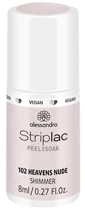alessandro Striplac UV-Nagellack Heavens Nude – Schonend und langanhaltend – Einfache Entfernung dank Peel-Off-Technologie – Vegan und tierversuchsfrei – 8 ml
