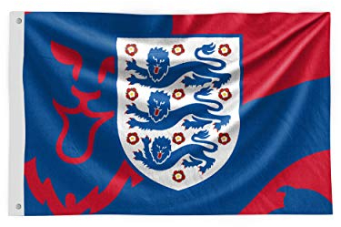 FOCO Offically Licenced England FA Football World Cup European Lion Three Lions Crest Supporters Flag