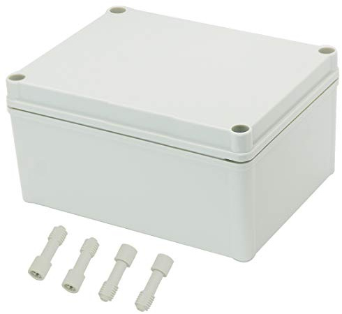 Zulkit Junction Box ABS Plastic Dustproof Waterproof IP67 Junction Boxes Universal Electrical Project Enclosure DIY Electronic Project Box Grey 7.87 x 5.91 x 3.94 inch (200 x 150 x 100 mm)