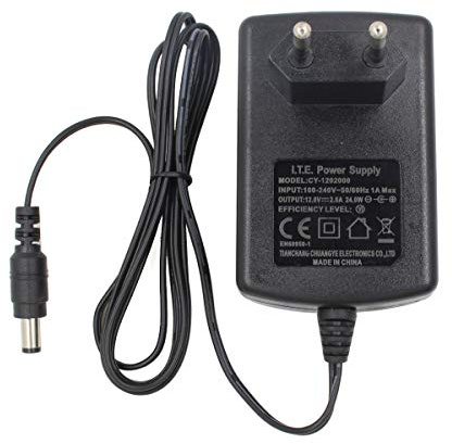 Security-01 - Adaptador de Corriente CA 110-240V a DC 12V 2A - Enchufe de 5,5 mm x 2,1 mm para cámara de videovigilancia DVR LED String Light