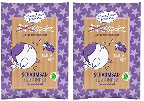 2er Pack Dresdner Essenz Dreckspatz Schaumbad Träum gut Lavendel-Duft 2 x 40 ml Badezusatz vegan