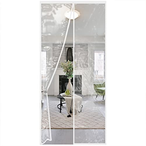 Tenda oscurante/termica porta 100x190cm, Anti Zanzare Calamite Tenda, si Chiude da Sola, Lacrima Resistenza per Patio Corridoio