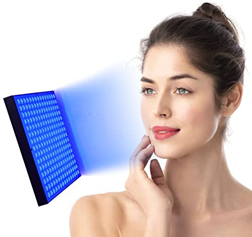 Lampada Abbronzante, Dispositivo Autoabbronzante, Lampada Abbronzante Viso Pieghevole da Appendere, 225 LED PCS Dispositivo Abbronzante Pelle Blu 460nm per Corpo e Viso