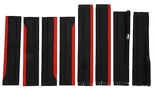 8 Pezzi Minigonne Laterali per Auto, Elegante Rosso e Nero Lucido, Sostituzione del Kit del Corpo del Pannello di Estensione dello Splitter per Labbro Laterale per Seat