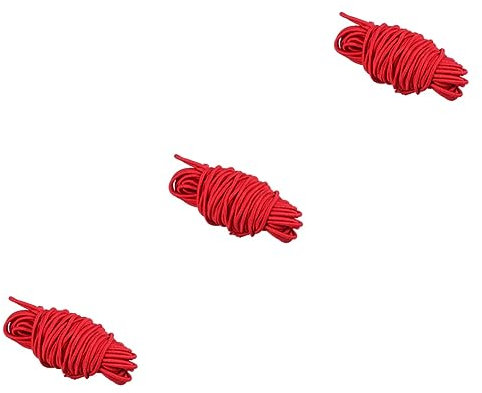 COHEALI 3stücke Runder Elastischer Gummizug Vielseitiges Gummiseil Für Bekleidung Schmuck Und Mehr Hochwertiges Dehnbares Kordelband Rot Flexibel Und Praktisch Für Zuhause Und Unterwegs