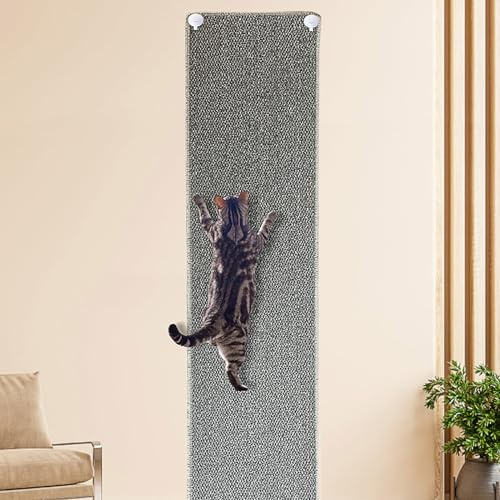 Rainmae Alfombra rascadora para gatos, 180 x 40 cm, gruesa, extragrande, montaje en pared, de sisal, resistente a los arañazos, para escalar o escalar