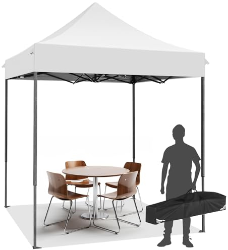 COBIZI Carpa 2x2M, Impermeable, Estable, para Exteriores, Plegable, Gazebo, Ajustable en Altura, para Fiestas y Exteriores, Blanco