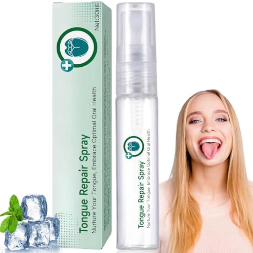 Tongue Repair Spray for Dryness& Bad Breath,Sore Tongue Relief,Oral Care Spray for Repairing White Tongue Coating,Fissured Tongue Relief Spray for Bad Breath,Moisturising Dry Mouth Relief Spray