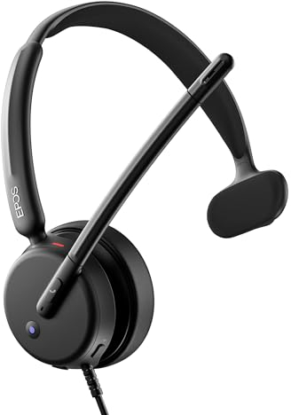 EPOS Impact 430T - Mono USB-C & USB-A On-Ear-Headset mit dualem Noise-Cancelling-Mikrofon, Microsoft Teams Zertifiziert, Plug-and-Play, Zoom-kompatibel, ideal für Home-Office & Business-Anrufe