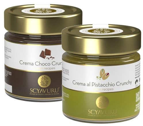 Scyavuru Trío de Crema de Pistacho: Clásica, Pistacho Salado y Crujiente 200 g x 3