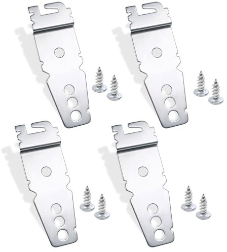 Confezione da 4 staffe di montaggio per lavastoviglie, staffe per lavastoviglie sottopiano, clip per lavastoviglie, con viti compatibili con lavastoviglie Whirlpool, Kenmore, KitchenAid Maytag