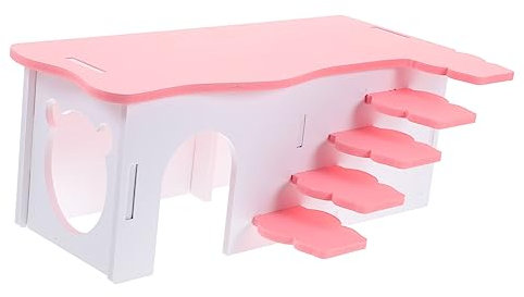 COSMEVIVI Hamsterhaus Mehrfach Verwendbares Maus Habitat Käfig Dekor Für Hamster Meerschweinchen Schlaf Versteck Mit Leiter Design Leicht Zu Reinigen Haustierbedarf
