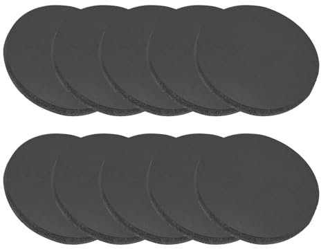 PATIKIL Rubber Solid Discs Washers, 10 Pcs 50mm Dia x 6mm Thick Rubber Round Gasket Pad Bushings Spacer Washer for DIY Gasket Craft, Black