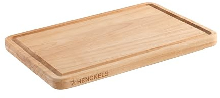 HENCKELS Cutting Board Schneidbrett aus Holz, 32 x 22 x 2 cm, Saftrille
