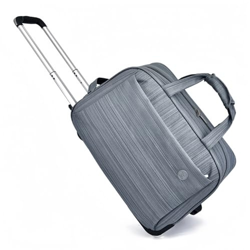 Rummyluck Mochila de Viaje con Ruedas 25-55L Bolsa de Deporte con Ruedas Gris
