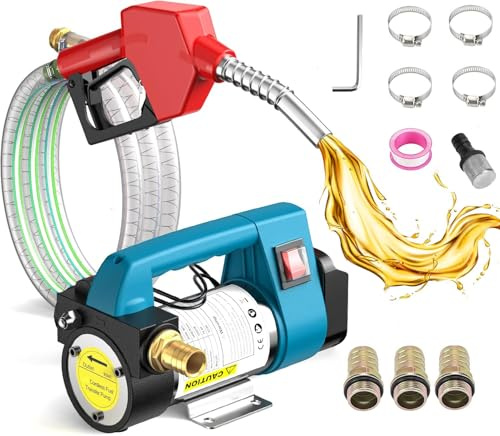 Kabellose Elektrische Dieselpumpe 45L/min Kompatibel mit Makita 18V Akku Selbstansaugende Ölpumpe für Diesel/Kerosin, 3m Saugtiefe