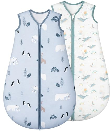 Yukkidds Schlafsack Baby 1.5 Tog, Babyschlafsack Ganzjahres 0-6 Monate