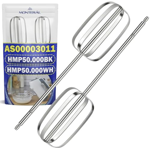 2x Varilla Mezcladora para Batidora de Varillas AS00003011 para Kenwood | HMP50.000BK HMP50.000WH - Garantía de 10 Años - MONTERAL