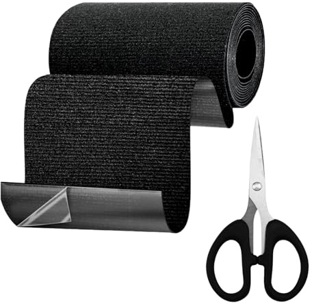 LIAVOP Nastro Riparazione Tessuto Autoadesivo 10 cm x 2 m - Per Sedile Auto, Capote, Tendone, Mobili - Nero, Impermeabile, Lavabile e Ritagliabile Robusto, resistente, antigraffio
