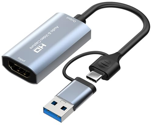 Scheda Di Acquisizione Video, Dispositivi Di Acquisizione HDMI 4K 1080P 60FPS Con Adattatore Di Tipo C For Videoregistratore Di Streaming Live Di Giochi
