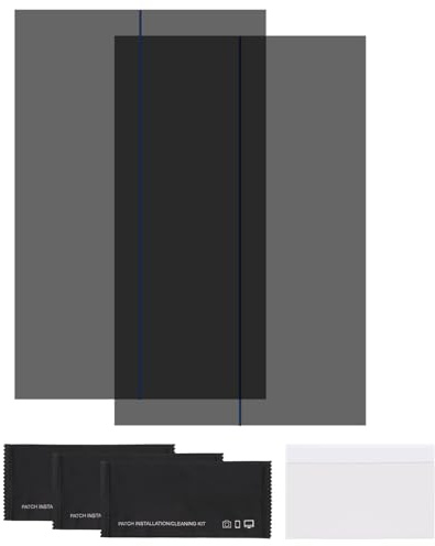 sourcing map Polarisierte Folie, 17,8 cm selbstklebende polarisierte Blätter, linearer Polarisationsfilter mit Reinigungsset, Schaber für LCD-Bildschirm-Reparatur, Physik, Bildung, 90 Grad, 2 Stück