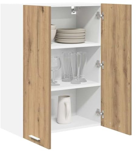 vidaXL Mueble Colgante con Puerta Riga Roble Artesanal 60 x 31 x 80 cm, Amplio Almacenamiento, Armario de Cocina Resistente, organizadores Modernos para optimizar el Espacio