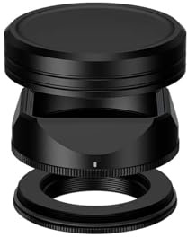 Lens Hood， Quadratische Gegenlichtblende aus Metall, kompatibel mit Fujifilm Fuji XF 23 mm F2.8 R WR XF 27 mm F2.8 R WR XF 27 mm F2.8 ，Replacement(Black)