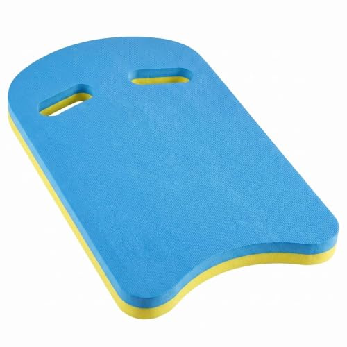 Schwimmbrett,Kickboard für Schwimmtraining für Erwachsene & Kinder, Schwimmhilfe mit sicheren Grifföffnungen für Übungen im Wasser, leichtes Auftriebsbrett für Beinschlagtraining (Blue)