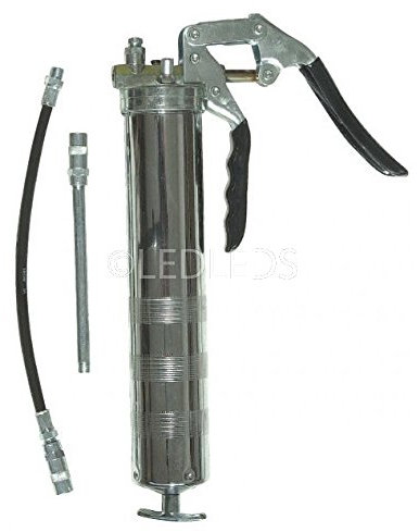 ingrassatore Pistola Pompa grasso manuale a leva con una mano 500ml 500cc 2 TUBI