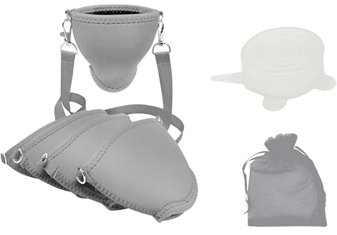 WineHolder wine glass holder, including neck strap (lanyard) Silber 5er Set