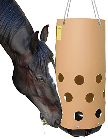 HeuToy - braun (Bausatz) Futtersack, Heutasche, Heunetz, Staub- und Fressbremse, gesundes Füttern, Tonne für Heu in braun