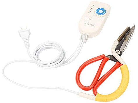 Jarchii Tijeras de Sastre de calefacción eléctrica, 1 Pieza de Tela de calefacción eléctrica Ajustable, Cortador de Tela, Tijeras de Sastre con Cable para Maletas de plástico