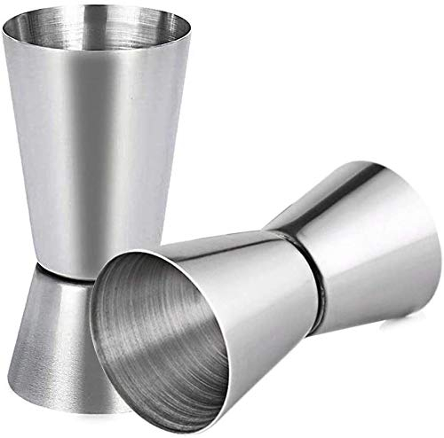 XYDZ 2PCS Doseur Cocktail Mesure Jigger Tasse à Mesurer à Double Tête Jigger, Doseur de Liqueur Acier Inoxydable 15/30 ML Doseur à Alcool