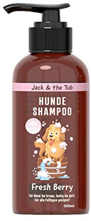 Jack & the Tub Hundeshampoo Fresh Berry 500ml – Shampoo für Hunde mit Conditioner und frischem Beeren Duft