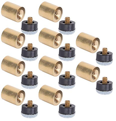 Keenso Snooker Queue Tips, Billard Ersatzteile, Anschraubbare Kupfer PU-Leder 11mm, 10 Stück, Pool Zubehör, Profi-Ausrüstung, Hochwertige Sportartikel