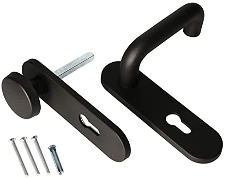 KOTARBAU® Türbeschlag für Feuerschutztüren 72 mm – innen Drücker und außen Knauf