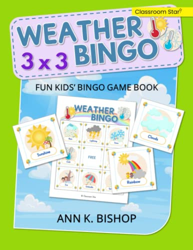 Weather Bingo: 3 x 3, Fun Kids' Bingo Game and Activity Book