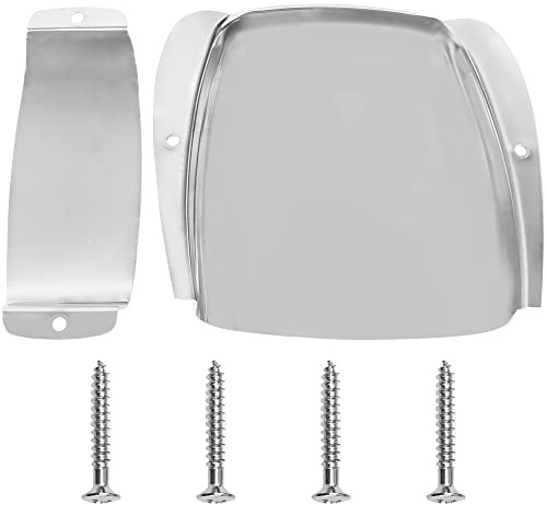 1Pair Yootones Electric Guitar Bass Accessories Kit Protector Bridge Plate Cover & Pickup Cover with Screws Compatible with Electric Guitar Bass Accessories(Sliver)