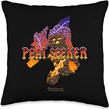 Islay Whisky Peat Seeker Monster Coastline Throw Pillow