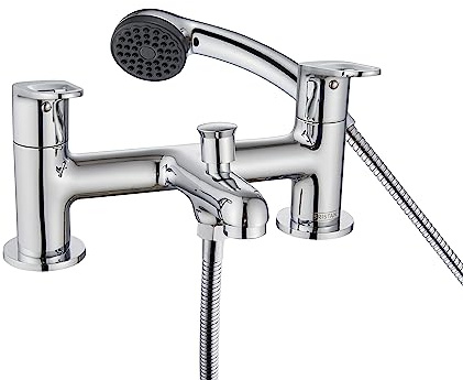 Bristan Iris Bathroom Taps, Chrome Bath Shower Mixer tap | IRS BSM C, Modern design, Matching bathroom sink taps available, Lifetime Cover
